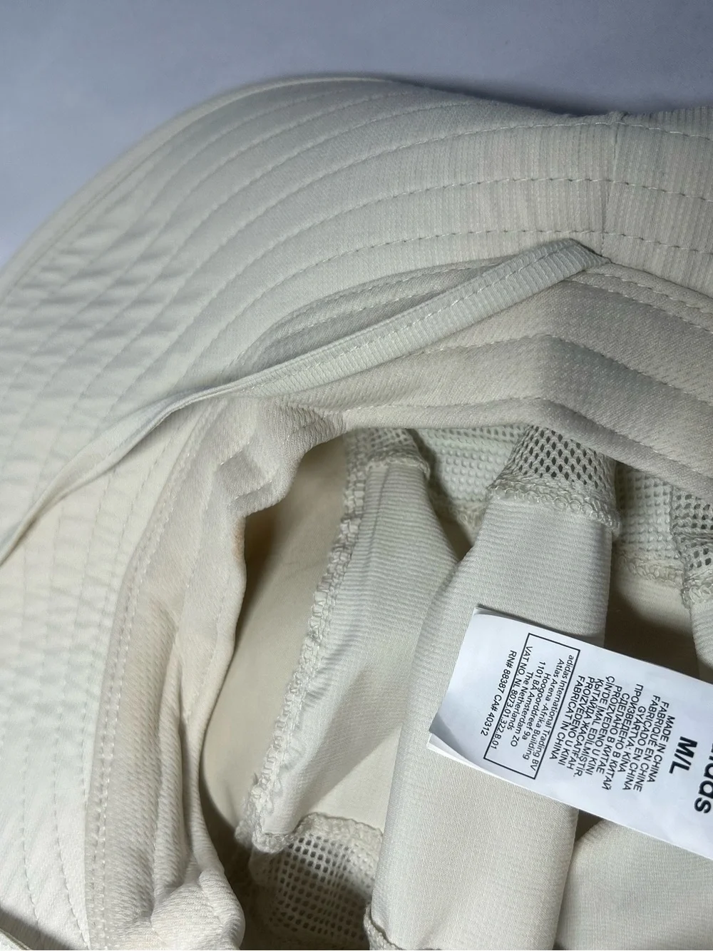 Adidas Boonie Bucket Hat Cream Wide Brim UPF Sun Hiking Fishing M/L Adult